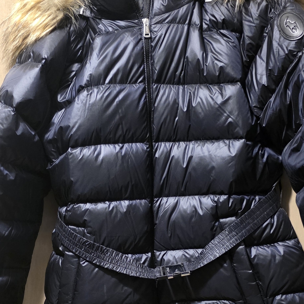 NWT ...Polo Ralph Lauren Black Puffer Jacket with Faux Fur Collar
